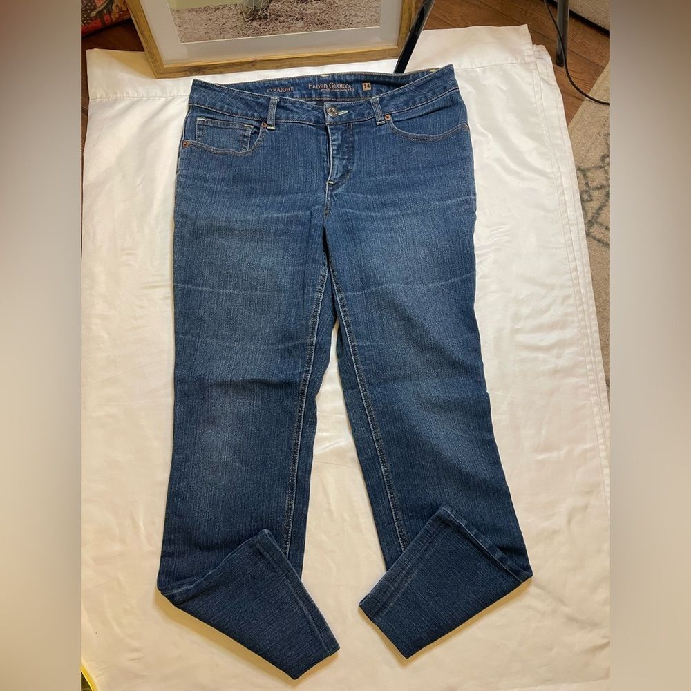 Faded Glory size 14 petite straight leg jeans
